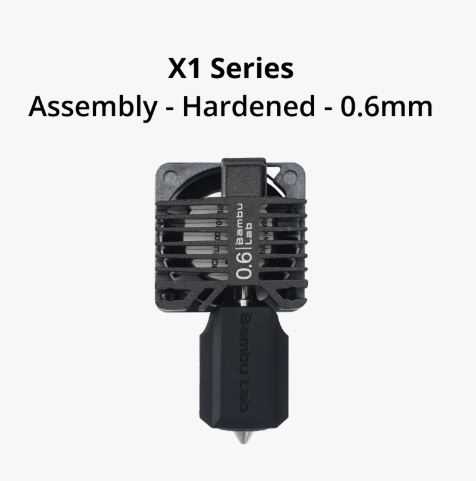 Bambu Lab X1 Complete Hotend Assembly with Hardened Steel Nozzle 0.6