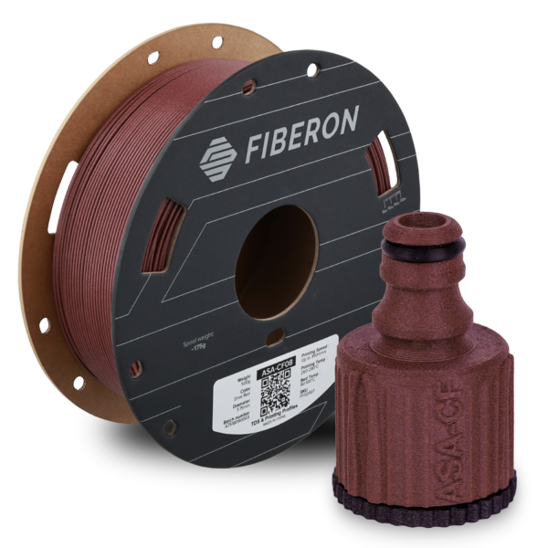 Fiberon ASA-CF08 Koyu Kırmızı Filament | UV Dayanımlı Karbon Fiber - 500 g