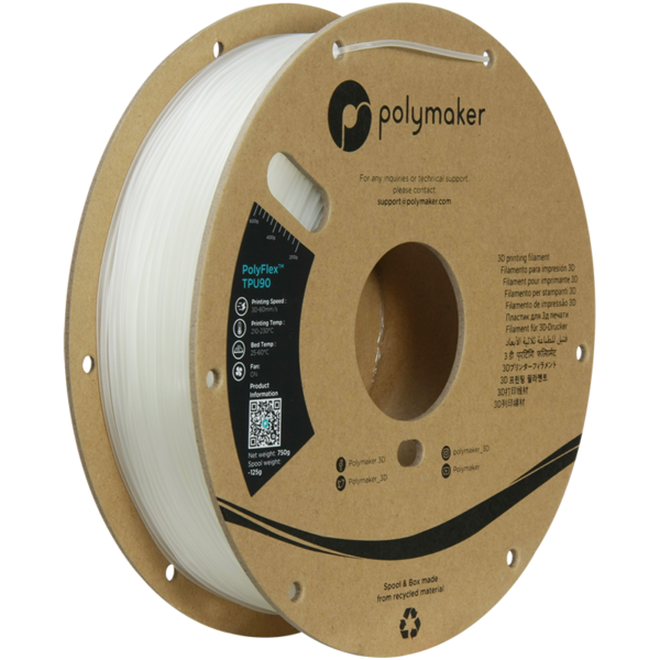 PolyFlex TPU90 Filament Saydam – Esnek 3D Baskı - 750 g