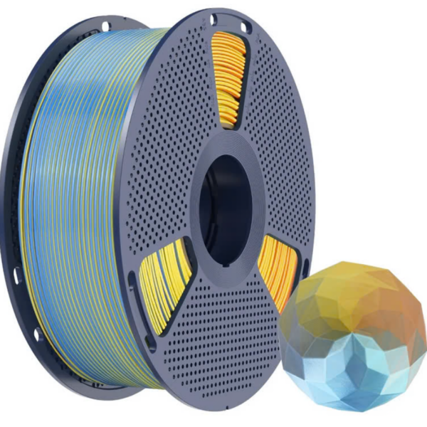 Sunlu Silk PLA+ 4 Renk Mavi –Mor–Turuncu–Sarı - 1 kg